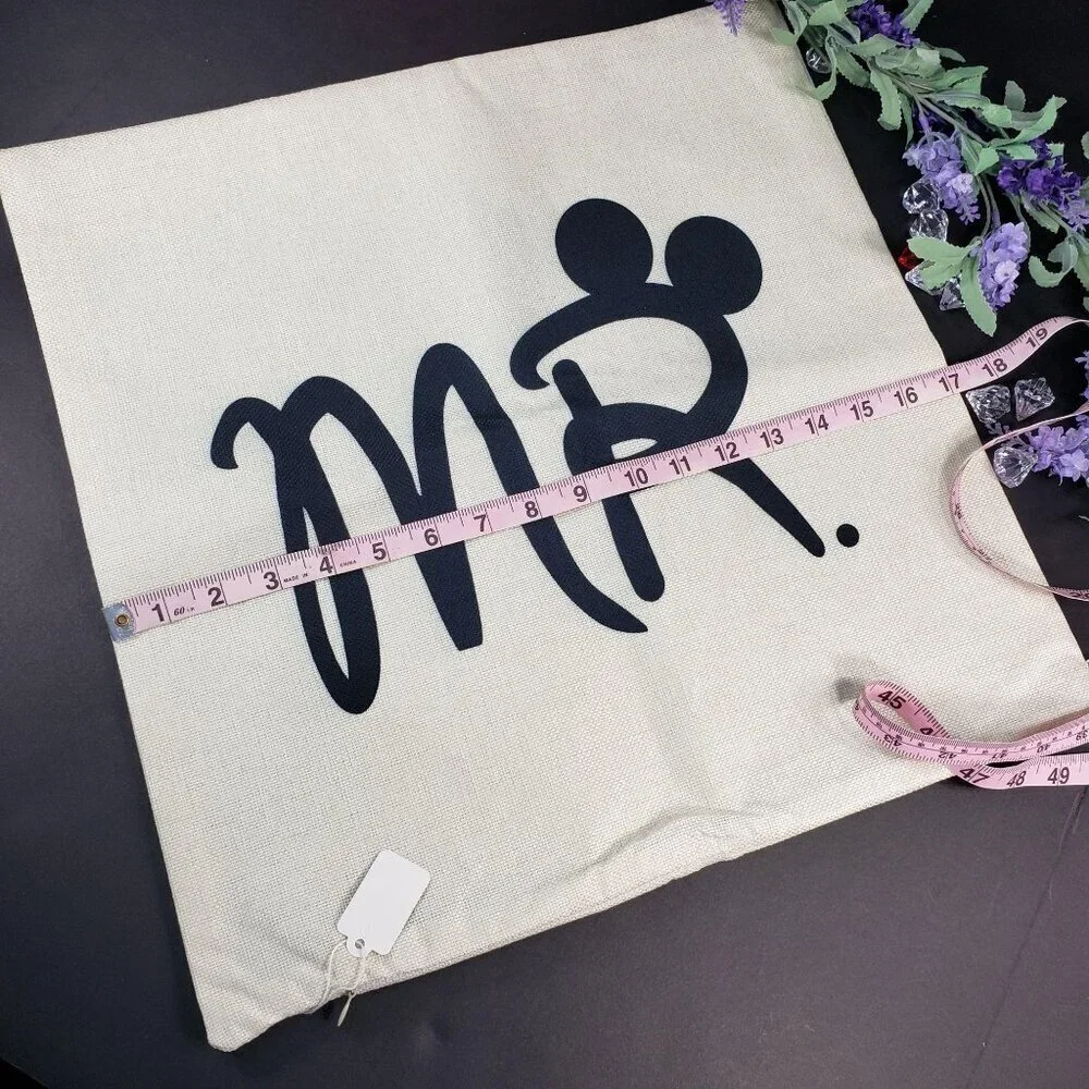 Mr Mickey Pillowcase Mouse Accent Wedding Decor Throw Sham Pillow Cushion Cover